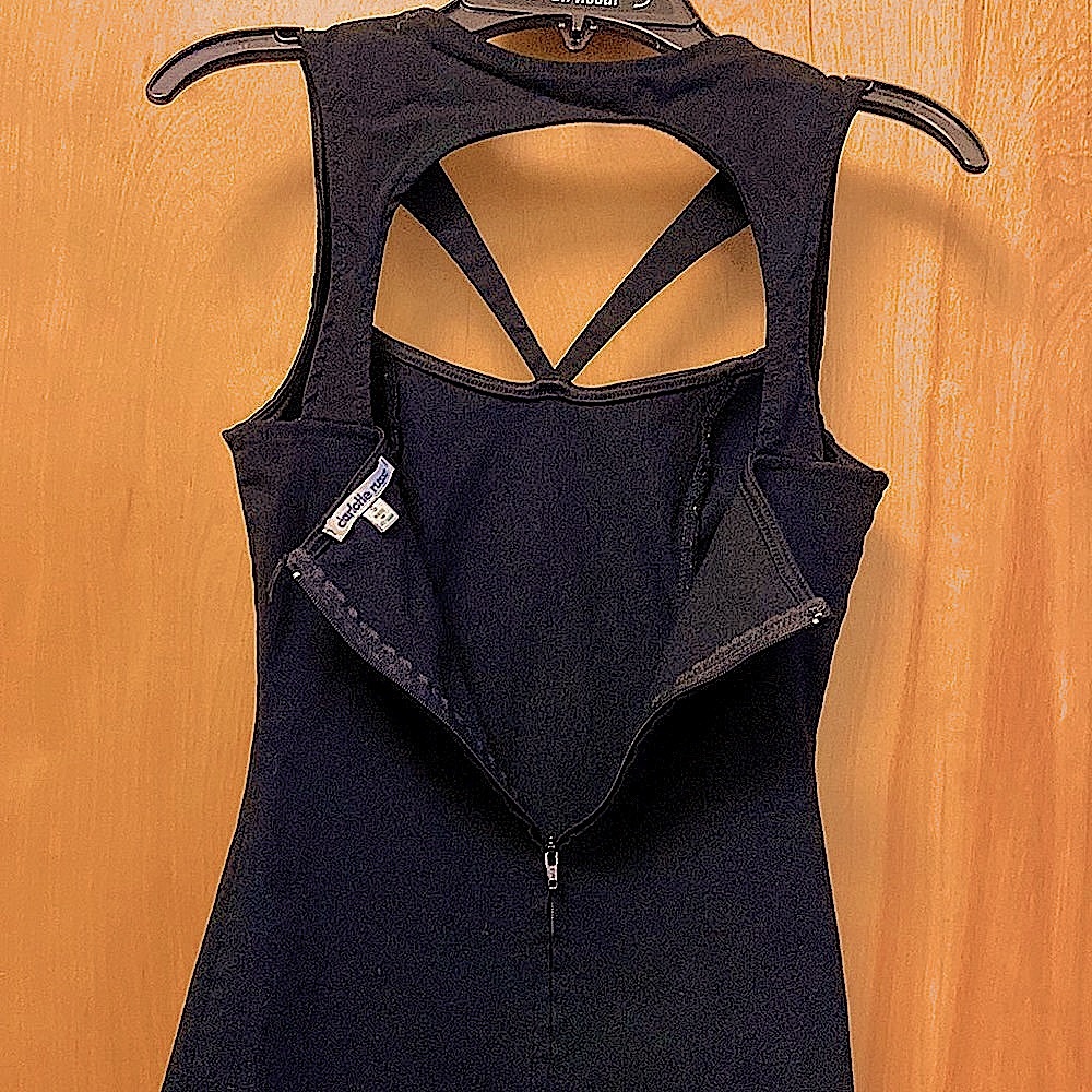 BLACK CUT OUT MINI DRESS~SM~UNIQUE BOLD STYLE - Picture 5 of 9